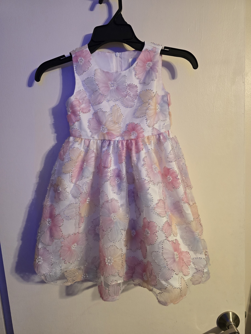Rare Editions Pastel Floral Layered Party Dress
